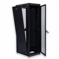 Серверна шафа 19″ 42U MGSE, 610×1055 мм, посилена, перфоровані двері 66%, чорна (UA-MGSE42610MPB)