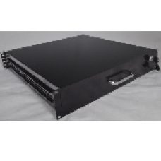 Выдвижной ящик для документов 19″ 2U, глубина 450 мм, черный (UA-SHF2U45B)