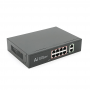 Гігабітний PoE-комутатор Merlion YT41639, 8 портів PoE + 2 uplink RJ45, бюджет 120 Вт, живлення 52 В