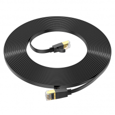 Патч-корд литой HOCO US07, FTP, RJ45, Cat.6, 10m, черный