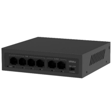 Неуправляемый PoE-коммутатор Imou SF106P, 4 порта PoE + 2 uplink 100 Мбит/с, бюджет 45 Вт, до 250 м