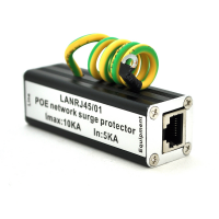 Грозозащита PoE для витой пары LAN-RJ45 / 01, разъемы Line и Equipment, провод заземления