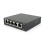PoE-комутатор Mercury S105P, 4 порти PoE + 1 uplink 10/100 Мбіт/с, до 30 Вт на порт, БП у комплекті